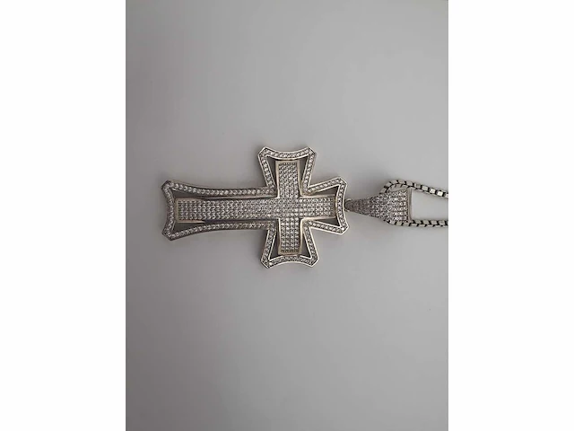 Zilveren collier met hanger - afbeelding 4 van  4