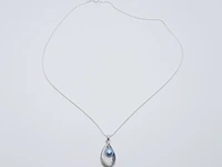 Zilveren collier met japanse akoya parel - afbeelding 2 van  6