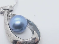 Zilveren collier met japanse akoya parel - afbeelding 4 van  6