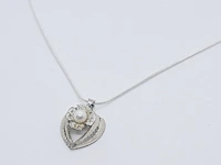 Zilveren collier met zoetwaterparel - afbeelding 3 van  7