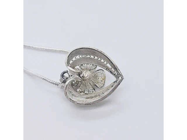 Zilveren collier met zoetwaterparel - afbeelding 6 van  7