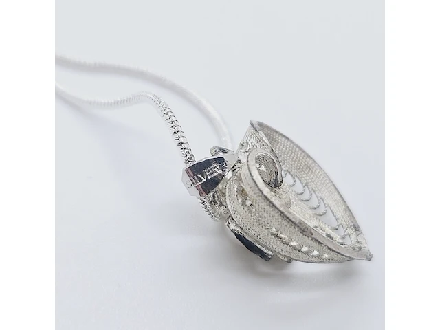 Zilveren collier met zoetwaterparel - afbeelding 7 van  7