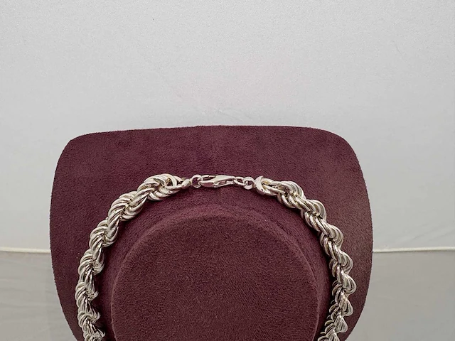 Zilveren collier - afbeelding 2 van  2