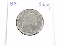 Zilveren gulden koningin wilhelmina 1901 - afbeelding 1 van  2