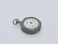 Zilveren mechanisch zakhorloge - afbeelding 2 van  6