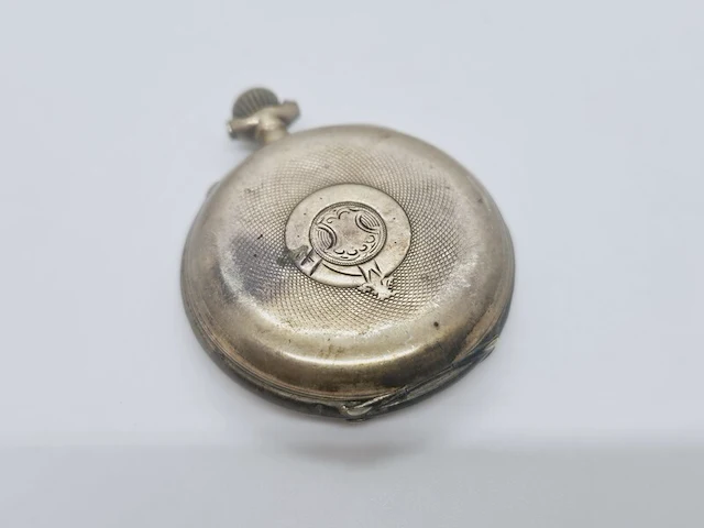 Zilveren mechanisch zakhorloge - afbeelding 3 van  7