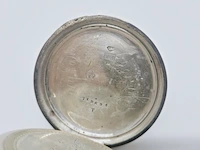 Zilveren mechanisch zakhorloge - afbeelding 5 van  7