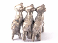 Zilveren miniatuur 3 honden - afbeelding 2 van  3