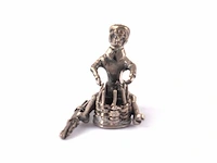 Zilveren miniatuur rietvlechter - afbeelding 2 van  4