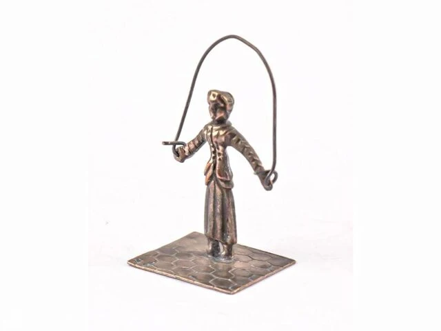 Zilveren miniatuur touwtje springen - afbeelding 2 van  3