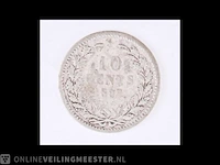 Zilveren munt koningin wilhelmina , 1897 - afbeelding 2 van  2