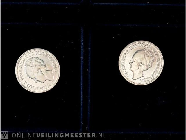 Zilveren muntencoll. kon willem en kon wilhelmina - afbeelding 8 van  9