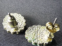 Zilveren?. oorsieraden met steen - afbeelding 3 van  3