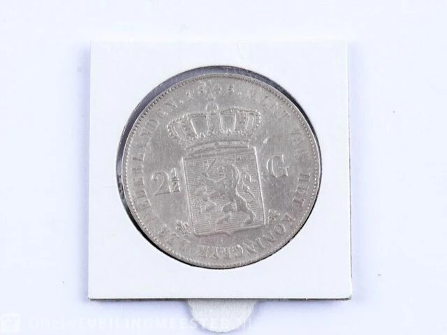 Zilveren rijksdaalder koning willem , 1845 - afbeelding 2 van  3
