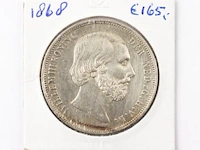 Zilveren rijksdaalder koning willem 1868