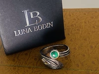 Zilveren ring - luna bodin malachiaring - afbeelding 1 van  4