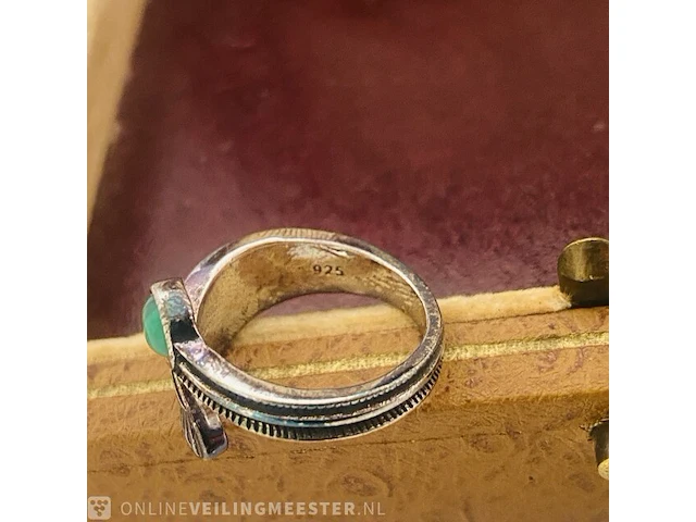 Zilveren ring - luna bodin malachiaring - afbeelding 4 van  4