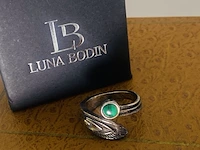Zilveren ring - luna bodin malachiaring - afbeelding 1 van  4