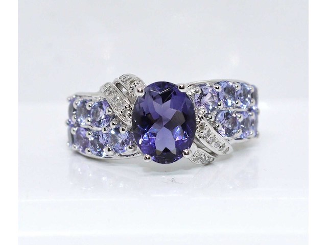 Zilveren ring met 3,60 crt. diamant - afbeelding 1 van  8