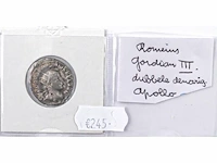 Zilveren romeinse munt - afbeelding 1 van  2
