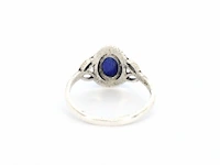 Zilveren sterling ring met een blauwe edelsteen - afbeelding 4 van  5