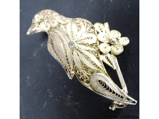 Zilveren?. villegrain broche - afbeelding 2 van  3