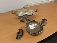 Zilverlook tafeldecoratie materialen - afbeelding 2 van  2