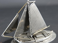 Zilvertinnen zeilboot - afbeelding 2 van  5
