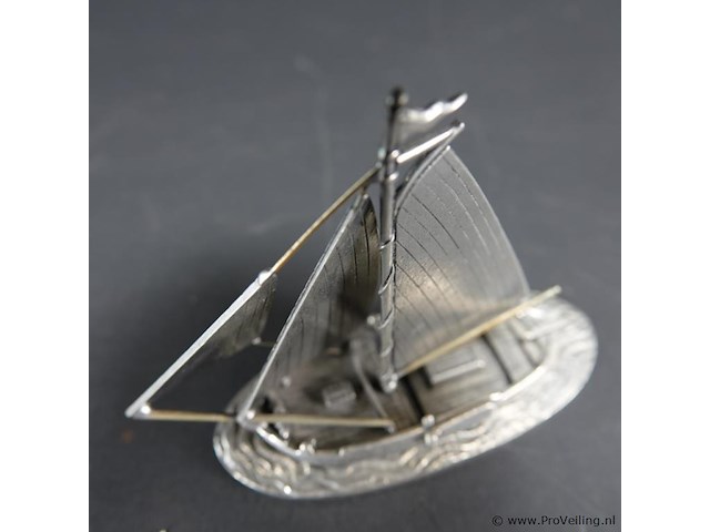Zilvertinnen zeilboot - afbeelding 3 van  5
