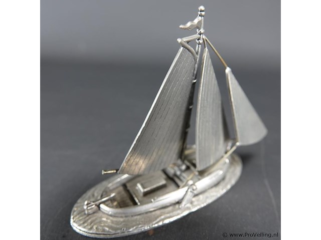 Zilvertinnen zeilboot - afbeelding 4 van  5