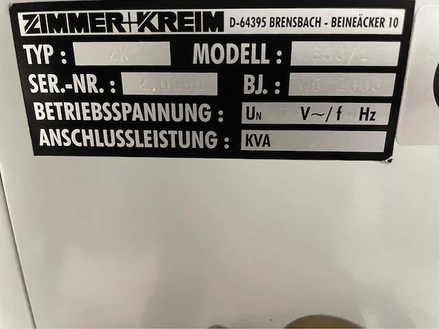 Zimmer+kreim zk600/1 draadvonk- en erodeermachine - afbeelding 12 van  14