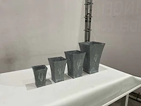 Zinken vazen set 4-delig (18x) - afbeelding 2 van  7