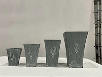 Zinken vazen set 4-delig (18x) - afbeelding 3 van  7