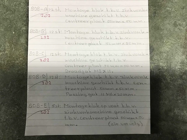 Zinkvonkmachine montageblokken - afbeelding 12 van  17