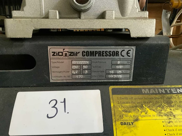 Zionair - luchtcompressor - 2016 - afbeelding 2 van  4