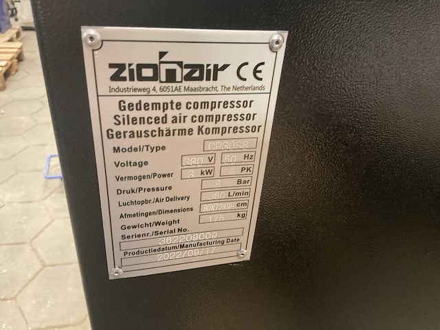 Zionair cp308s luchtcompressor - afbeelding 6 van  6