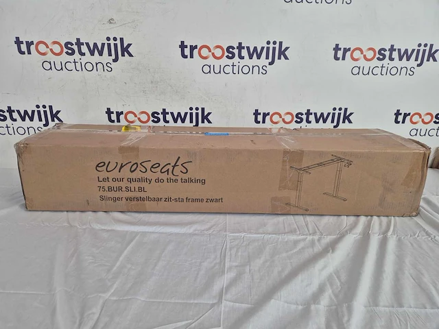 Zit-sta werkplek zwart 120cm whitewash eiken elektrisch verstelbaar - afbeelding 2 van  2