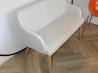 Zitbank met beige bekleding breedte 118 cm. - afbeelding 2 van  2