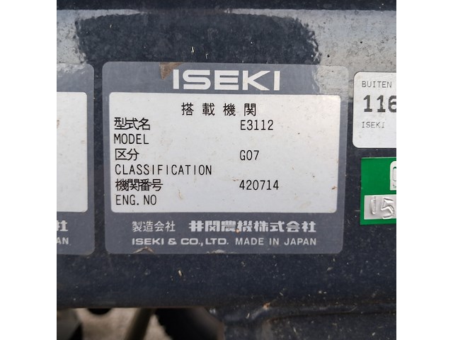 Zitmaaier, iseki, sgx326 - afbeelding 7 van  52