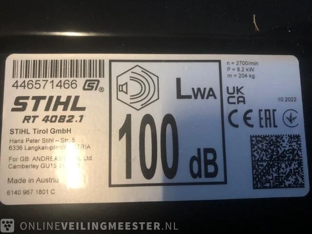 Zitmaaier stihl, rt 4082.1, bouwjaar 2022 - afbeelding 7 van  7