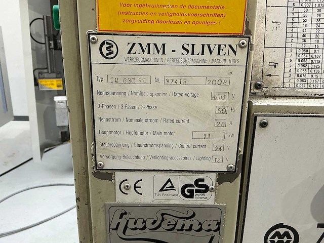 Zmm - cu 630 rd - horizontal lathe - 2008 - afbeelding 5 van  18
