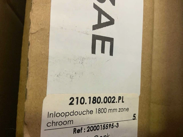 Zone chroom inloopdouche 180cm - afbeelding 2 van  3