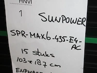 Zonnepanelen sunpower spr-max6-435-e4-ac. 15 stuks voorzien van omvormer enphase iq7a. afmeting 103 x187 cm. - afbeelding 3 van  7