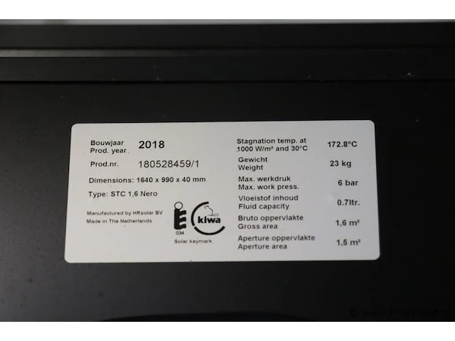 Zonnepanelen | type stc 1,6 nero | 99x4x164cm | 2 stuks - afbeelding 4 van  4