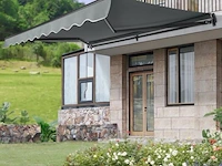 Zonnescherm / luifel - 300 x 250 cm - donkergrijs - incl. bevestigingsmaterialen - afbeelding 8 van  15