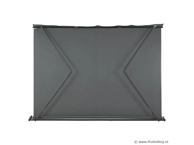 Zonnescherm / luifel - 300 x 250 cm - donkergrijs - incl. bevestigingsmaterialen - afbeelding 2 van  15
