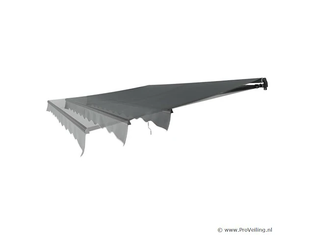 Zonnescherm / luifel - 300 x 250 cm - donkergrijs - incl. bevestigingsmaterialen - afbeelding 3 van  15