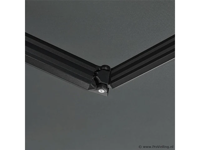 Zonnescherm / luifel - 300 x 250 cm - donkergrijs - incl. bevestigingsmaterialen - afbeelding 4 van  15