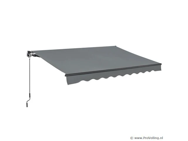 Zonnescherm / luifel - 300 x 250 cm - donkergrijs - incl. bevestigingsmaterialen - afbeelding 1 van  15
