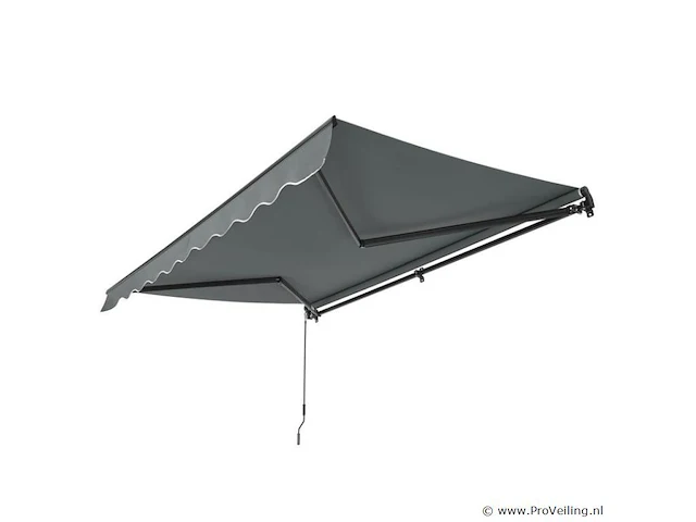 Zonnescherm / luifel - 300 x 250 cm - donkergrijs - incl. bevestigingsmaterialen - afbeelding 14 van  15